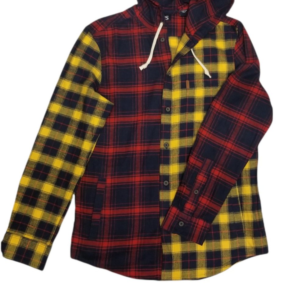 Chaps  Slim fit ,Flannel hooted shirt